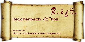 Reichenbach Ákos névjegykártya